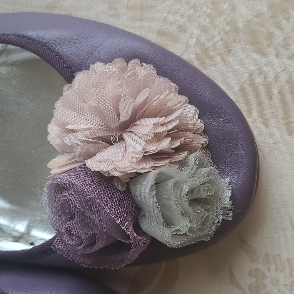 Purple Talbots Flats with Flowers - Picture 3 of 9
